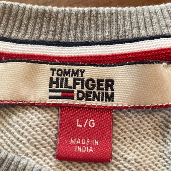TOMMY HILFIGER Denim Sweatshirt - size womens Large - Picture 15 of 15